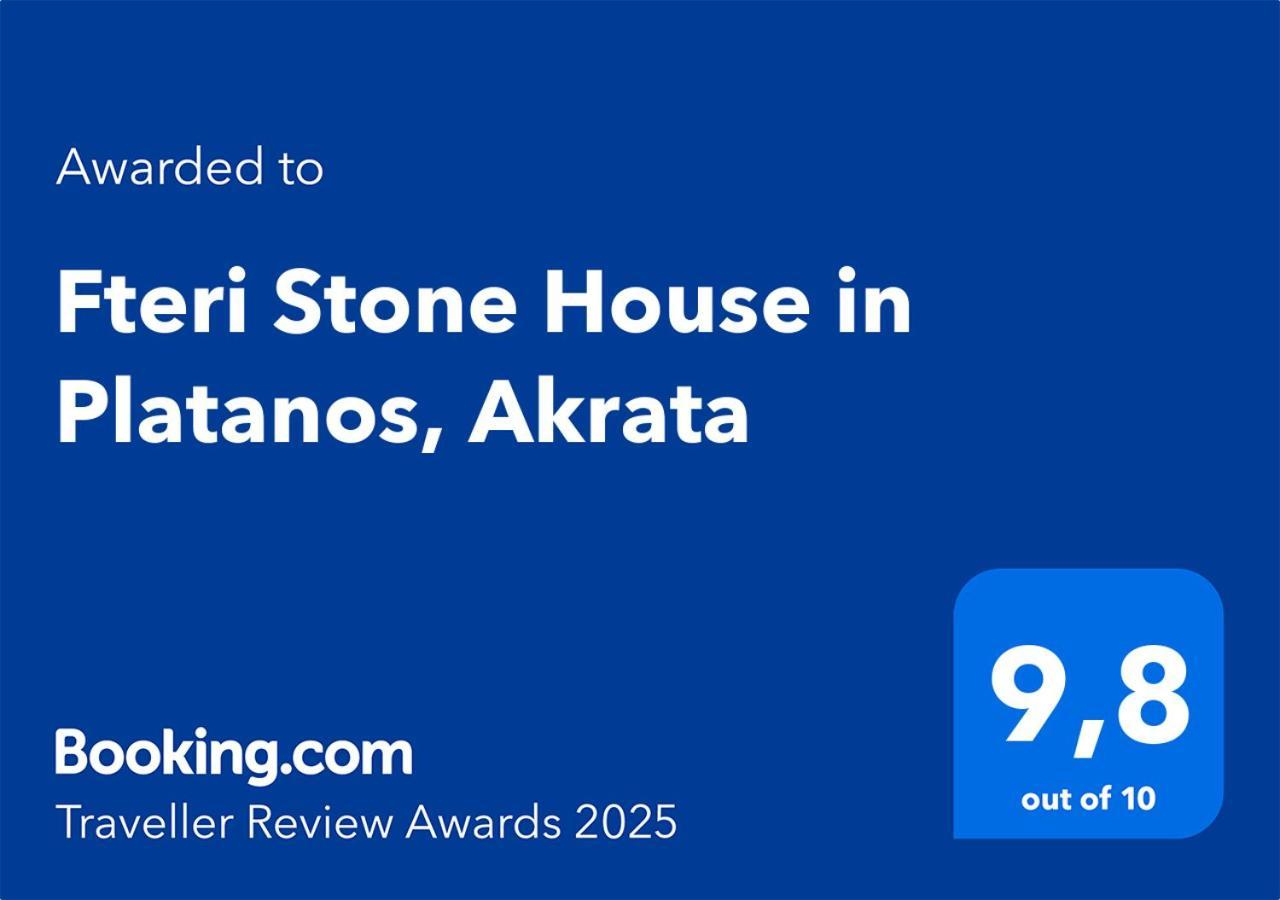 Apartamento Fteri Stone House In Platanos, Akrata Exterior foto